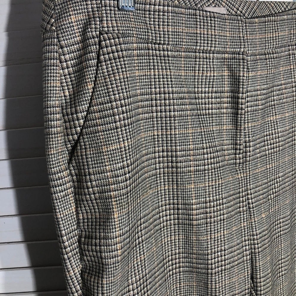 Chico's plaid pants wide leg high rise preppy academia Heritage office-wear sz 6 - Picture 4 of 9